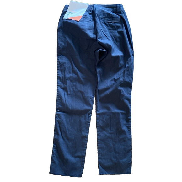 NEW SUNDRY Anthropologie Stripe Roll Up Trouser In Navy NWT Size 24 - Picture 4 of 10